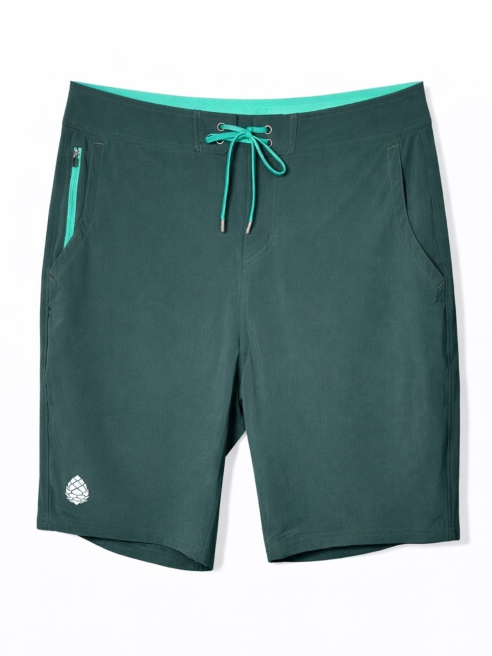 STIO CFS Boardshorts 36 Blue Green Hybrid Swim Shorts 19” Outseam